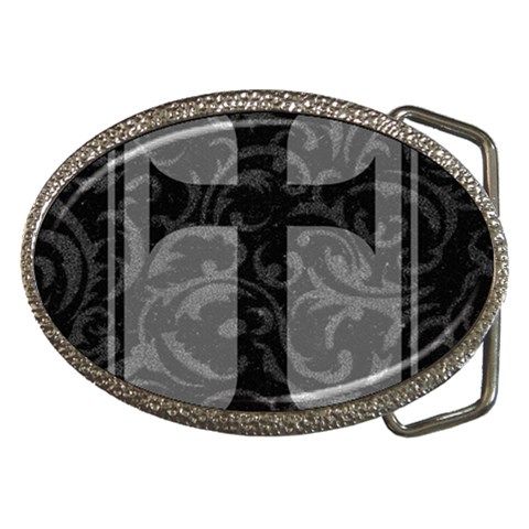 Gothic Brocade Cross Belt Buckle from ArtsNow.com Front