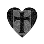 Gothic Brocade Cross Magnet (Heart)