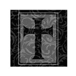 Gothic Brocade Cross Small Satin Scarf (Square)