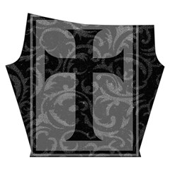 Gothic Brocade Cross Yoga Cropped Leggings from ArtsNow.com Right