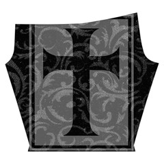 Gothic Brocade Cross Yoga Cropped Leggings from ArtsNow.com Left