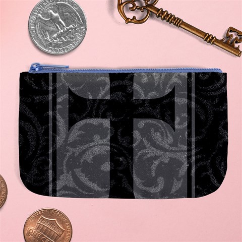 Gothic Brocade Cross Large Coin Purse from ArtsNow.com Front