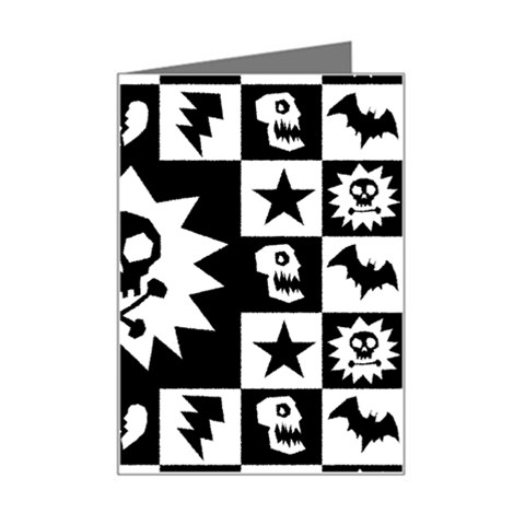 Gothic Punk Skull Mini Greeting Card from ArtsNow.com Left