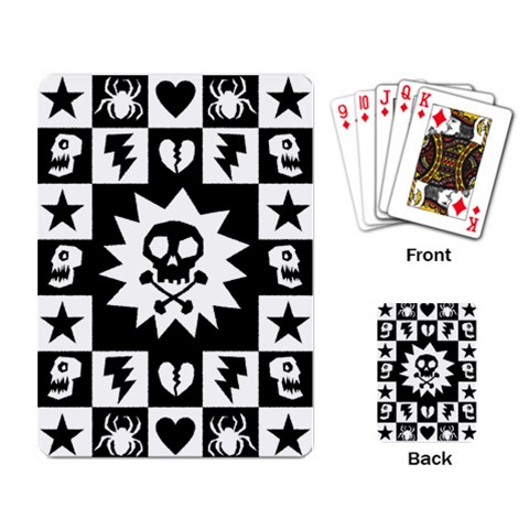 Gothic Punk Skull Playing Cards Single Design (Rectangle) from ArtsNow.com Back