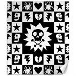 Gothic Punk Skull Canvas 8  x 10 