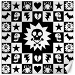 Gothic Punk Skull Canvas 16  x 16 