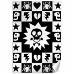 Gothic Punk Skull Canvas 24  x 36 