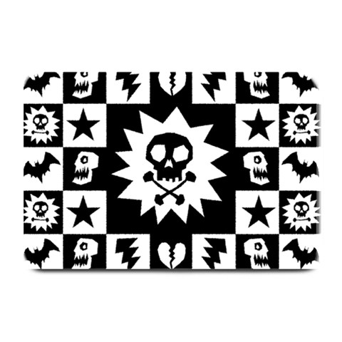 Gothic Punk Skull Plate Mat from ArtsNow.com 18 x12  Plate Mat