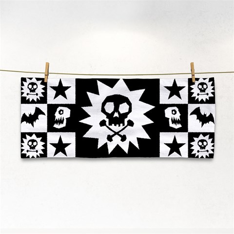 Gothic Punk Skull Hand Towel from ArtsNow.com Front