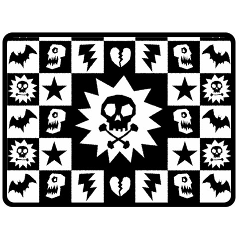 Gothic Punk Skull Fleece Blanket (Large) from ArtsNow.com 80 x60  Blanket Front