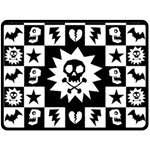 Gothic Punk Skull Fleece Blanket (Large)