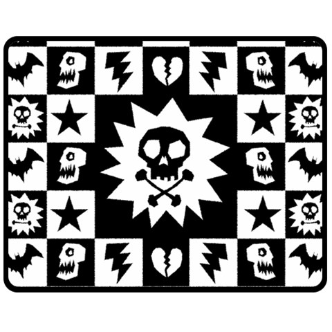 Gothic Punk Skull Fleece Blanket (Medium) from ArtsNow.com 60 x50  Blanket Front