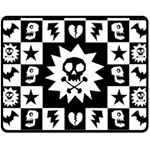 Gothic Punk Skull Fleece Blanket (Medium)