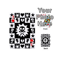 Gothic Punk Skull Playing Cards 54 Designs (Mini) from ArtsNow.com Front - Heart3