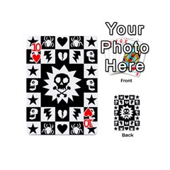 Gothic Punk Skull Playing Cards 54 Designs (Mini) from ArtsNow.com Front - Heart10