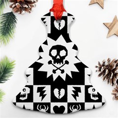 Gothic Punk Skull Christmas Tree Ornament (Two Sides) from ArtsNow.com Front