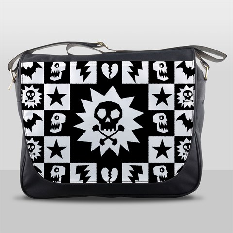 Gothic Punk Skull Messenger Bag from ArtsNow.com Front