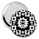 Gothic Punk Skull 3  Handbag Mirror