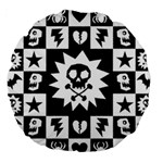 Gothic Punk Skull Large 18  Premium Round Cushion 