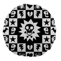 Gothic Punk Skull Large 18  Premium Round Cushion  from ArtsNow.com Back