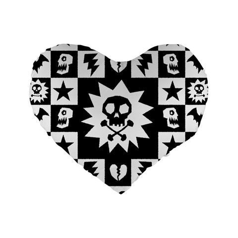 Gothic Punk Skull Standard 16  Premium Heart Shape Cushion  from ArtsNow.com Front