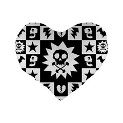 Gothic Punk Skull Standard 16  Premium Heart Shape Cushion  from ArtsNow.com Back