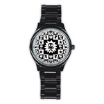 Gothic Punk Skull Stainless Steel Round Watch