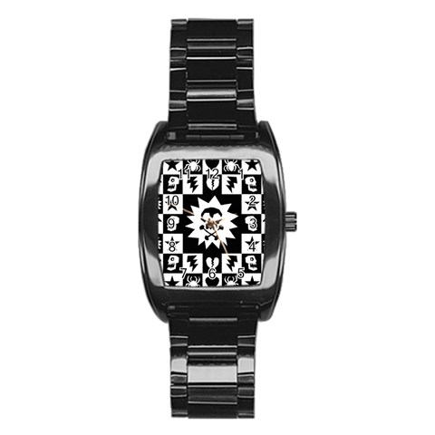 Gothic Punk Skull Stainless Steel Barrel Watch from ArtsNow.com Front