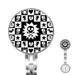 Gothic Punk Skull Stainless Steel Nurses Watch