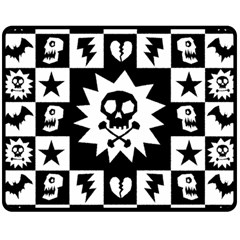 Gothic Punk Skull Double Sided Fleece Blanket (Medium) from ArtsNow.com 58.8 x47.4  Blanket Front