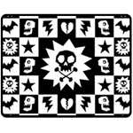 Gothic Punk Skull Double Sided Fleece Blanket (Medium)