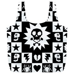 Gothic Punk Skull Full Print Recycle Bag (XL) from ArtsNow.com Front