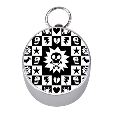 Gothic Punk Skull Silver Compass (Mini) from ArtsNow.com Front