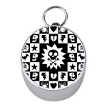 Gothic Punk Skull Silver Compass (Mini)