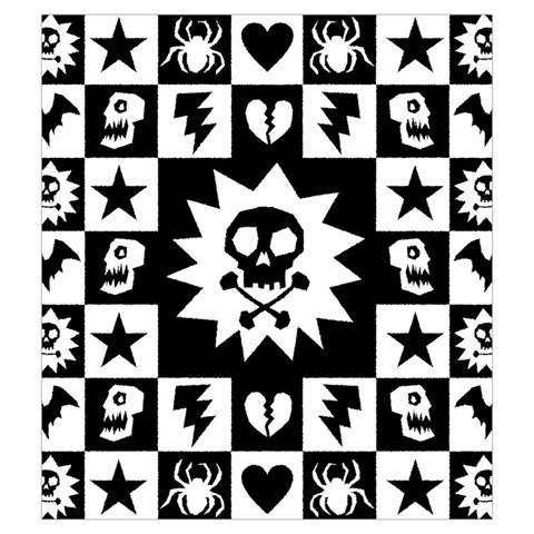 Gothic Punk Skull Drawstring Pouch (Medium) from ArtsNow.com Front