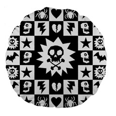 Gothic Punk Skull Large 18  Premium Flano Round Cushion  from ArtsNow.com Front