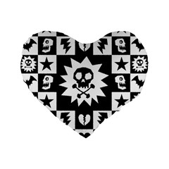 Gothic Punk Skull Standard 16  Premium Flano Heart Shape Cushion  from ArtsNow.com Front