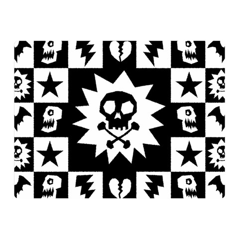 Gothic Punk Skull Double Sided Flano Blanket (Mini) from ArtsNow.com 35 x27  Blanket Back