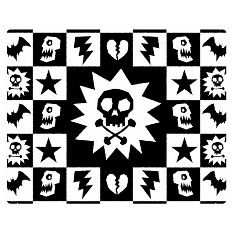 Gothic Punk Skull Double Sided Flano Blanket (Medium) from ArtsNow.com 60 x50  Blanket Front