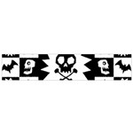 Gothic Punk Skull Small Flano Scarf