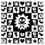 Gothic Punk Skull Large Satin Scarf (Square)