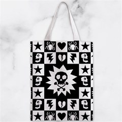 Gothic Punk Skull Zipper Classic Tote Bag from ArtsNow.com Front