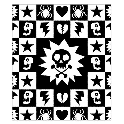 Gothic Punk Skull Duvet Cover Double Side (California King Size) from ArtsNow.com Back