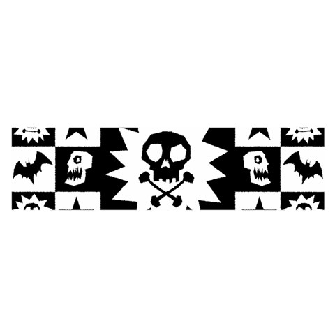 Gothic Punk Skull Satin Scarf (Oblong) from ArtsNow.com Front
