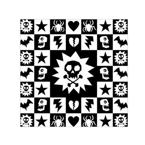 Gothic Punk Skull Small Satin Scarf (Square) from ArtsNow.com Front