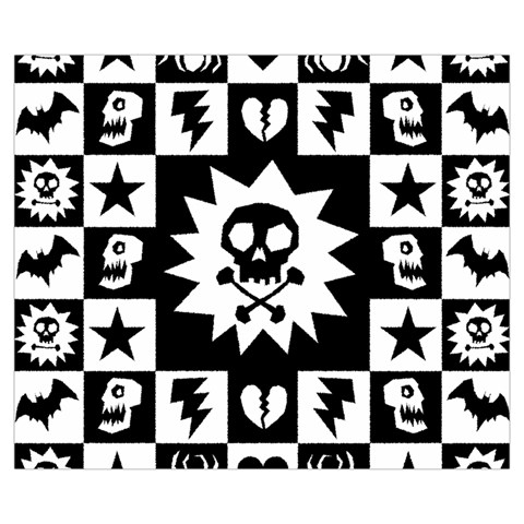 Gothic Punk Skull Zipper Medium Tote Bag from ArtsNow.com Front