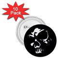 Gothic Skull 1.75  Button (10 pack) 