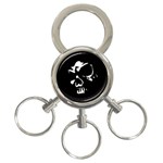 Gothic Skull 3-Ring Key Chain