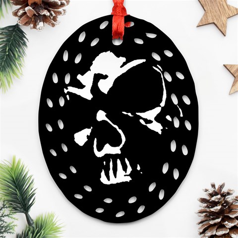 Gothic Skull Ornament (Oval Filigree) from ArtsNow.com Front