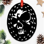 Gothic Skull Oval Filigree Ornament (Two Sides)